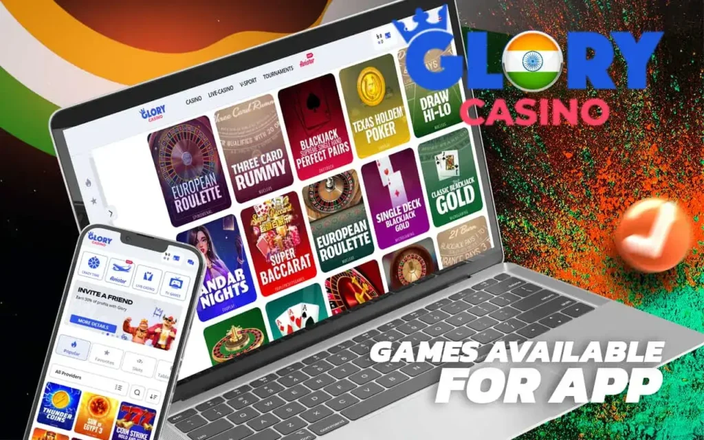 Glory casino app provides access to all the same games as the desktop version