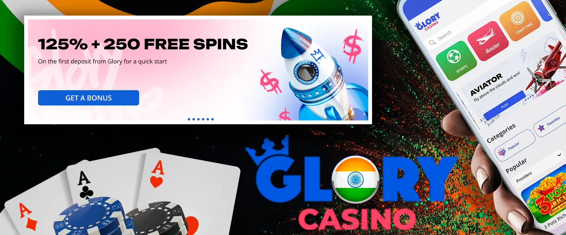 Join Glory Casino India and get a huge welcome bonus!!!